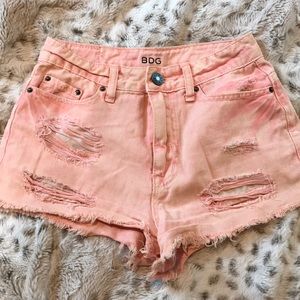 BDG Urban Outfitters Pink Distressed Shorts